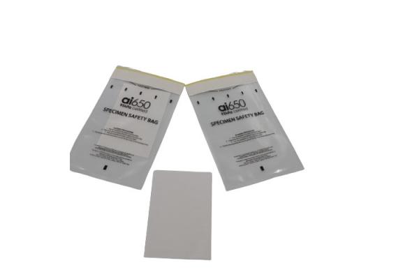 Double Pockets Lab Use Disposable Specimen Three Layers Bio Medical 95kpa Specimen Bags