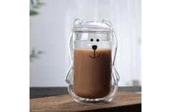 China 300ml Bear Shaped Insulated Double Wall Pyrex Glass Cup supplier