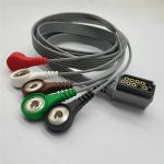 4 Leads Monitoring PH ECG Trunk Cable , AHA Holter Leads Heart Monitor for sale