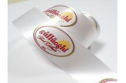 China Garment Webbing Polyester Fabric Tape With Silk Screen Printed Logo supplier