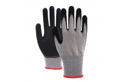 China 13 Gauge Nitrile Coated Cut Resistant Work Gloves Palm Coated Touchscreen Functionality supplier