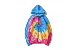 China Breathable Cotton Tie Dye Zip Mens Oversized Pullover Hoodie supplier