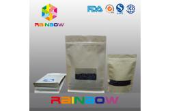 China Box Bottom Customized Paper Bags With Rectangle Window k / Flat Bottom Paper Bag supplier