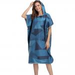 Quick Dry Sand Free Custom Print Microfiber Poncho Towel With Hood For Women for sale