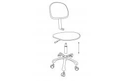 China ESD Fabric Antistatic Chair PU Leather Work Stool Adjustable Height supplier