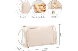 China Transparent Cosmetic Case Travel Makeup Zipper Pouch Toiletry Bag with Handle supplier