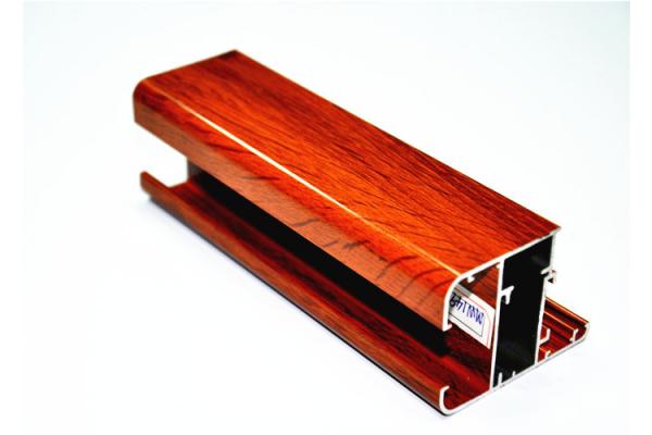 Powder Coating 6063-T5 Wood Grain Aluminium , Aluminium Door And Window Frames