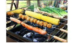 China Commercial Charcoal Bbq Grill , Black / Silver Folding Barbecue Grill supplier