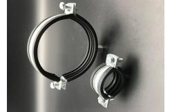 China EPDM Pipe Clamp Galvanized Steel Rubber Lined epdm Cushion Clamps supplier