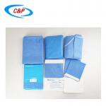 Blue Sterile Ophthalmology Surgical Eye Drapes Kit Pack Custom for sale