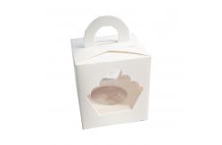 China Food Grade White Cake Cardboard Box Trays With Window Hole Holders Insert supplier