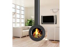 China Customized Indoor Wood Burning Fireplace Suspended Hanging Fireplace Minimalistic supplier