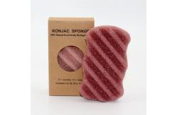 China OEM Wave Red Clay Konjac Sponge Charcoal Exfoliating Puff For Face supplier