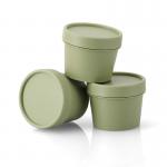 OEM Green PP Plastic Cosmetic Packaging Cream Jars 100g for sale