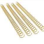 Golden 50.8mm 4:1 Metal Coil Binding Spiral NanBo Nylon Coated for sale