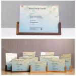 Custom Family Acrylic Picture Frames With Wood Base for sale