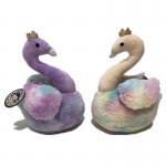 Tie Dye Long Soft Fur Plush Animals Swan Toys Gift For Kids for sale