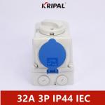 IEC IP44 32A Single Phase Switch Socket With mechanical interlock for sale