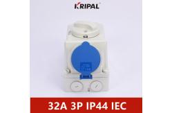 China IEC IP44 32A Single Phase Switch Socket With mechanical interlock supplier