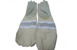 China #10white Cloth Sleeve +Half  Ventilated Gloves With  Thick Wrist Protector sheepskin glove supplier