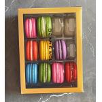 Transparent Paper Box Packaging Macaron Display Rack Macaron Tray Macaron Gift Box Packaging Chocolate Macaron Top And Bottom Lid Packaging for sale