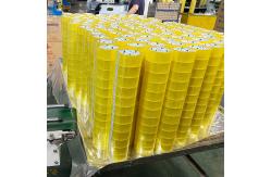 China Transparent Yellow BOPP Clear Adhesive Tape Customized Service supplier