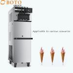 Automatic Soft Serve Three Flavors Ice Cream Machine For Dessert