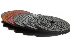 China 100mm granite flexible diamond polishing pads wet polishing use supplier