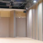 Soundproof Sliding Folding Partitions For Auditorium With Aluminum Frame MDF Finish