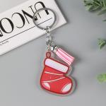 Christmas Festival Snowman Keychain Transparent Acrylic Key Ring with Custom Pattern