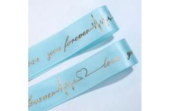 China Flower Shop Gift Packing Wrapping Twill Ribbon Printing With Logo supplier
