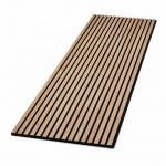 High Quality Sound Absorption 2.4m / 2.7m / 3.0m Wood Slat Akupanel Slatted Wooden Acoustic Panel For Wall or Decoration for sale