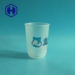 IML PP Custom Printing U Shape Milk Bubble Tea Plastic Cup For Juice Cold Coffee for sale