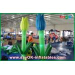 Oxford Cloth Custom Inflatable Products , LED Inflatable Double Flower For Stage Decoration for sale