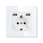 86 Type USB Fast Charging Socket  European Standard Round Mounting Bottom Box for sale
