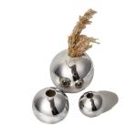 Statement Sphere Vase in Polished Silver Finish for sale