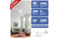 China 38W 3 Blades Remote Control Ceiling Fan With Dimmable LED Light supplier
