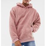 Contrast Knit Rib Mens Sherpa Jacket Oversized Sherpa Sweatshirt Anti Pilling for sale