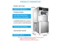 China Big Capacity Touch Screen Stainless Steel Soft Ice Cream Machine BT-F648 supplier