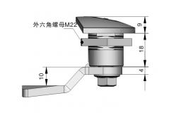 China Plastic Material Quarter Turn Cam Lock For Cabinet Door ToolBox supplier