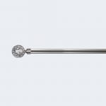 Ball Shape Matte Nickel Curtain And Rod Set Metal With Hollow Finial