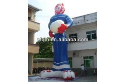 China advertising inflatable tiger man model with custom logo printing supplier