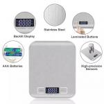 Stainless Steel Electronic Kitchen Scale 5Kg 11Lb Slim Food Digital Scale for sale