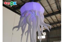 China Costume Inflatable Jellyfish Balloon Puppet With LED Light Hanging Inflatable LED Octopus Balloons supplier