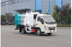 China Mini Cheaper  4x2  5CBM Compactor Garbage Truck Belt Side Hanging Barrel supplier