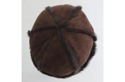 China Unisex Sheepskin Beanie Hat Breathable Waterproof Plush Style Plain Pattern supplier