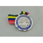 Antique Brass Plating Ribbon Medals Die Casting , Iron Man Medal for sale
