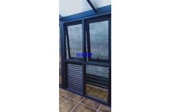 China AS2047 Standard Glass Louver Aluminum Casement Windows With Fixed Security Screen supplier