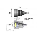 Fiber Optic Cables FC/PC Or SMA Connectors With Middle Infrared Refocusing Objectives Lens for sale