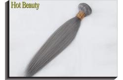 China Silver Grey 100% Virgin Human Hair Extensions Double Machine Weft No Tangling supplier